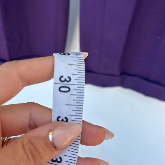 Vintage Richard Tyler Couture High Waisted Retro Pleated Purple Trousers 6 - Picture 11 of 13